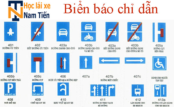Biển báo chỉ dẫn trong luật giao thông đường bộ Việt Nam mới nhất.